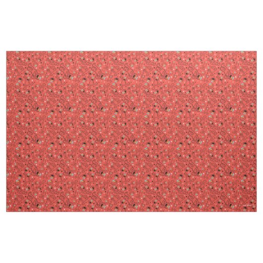 Red Dancing Elmo Pattern Stoff (Yard (91,4 cm))