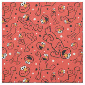 Red Dancing Elmo Pattern Stoff (Muster)