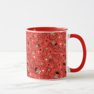 Red Dancing Elmo Pattern Tasse
