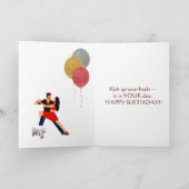 Red Dancing Shoes Tango Hund Bereit! Karte (Innenseite)