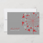 Red Dandels Liebe Summer Wedding RSVP Card (Rückseite)