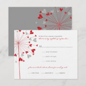 Red Dandels Liebe Summer Wedding RSVP Card Karte (Vorne/Hinten)