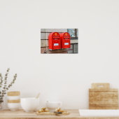 Red Danish Mailboxen Poster (Küche)