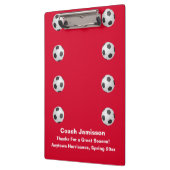 Red, danke Coach, Name, Fußball-Ball, Klemmbrett (Links)