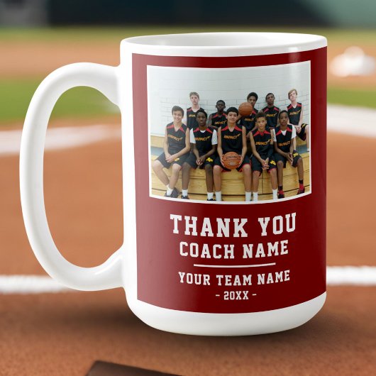 Red Danke, Coach Team Name Foto Kaffeetasse