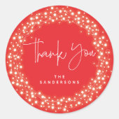 Red Danke, dass ihr die Lichter erklettert Weihnac Runder Aufkleber (Vorderseite)