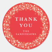 Red Danke, dass ihr die Lichter erklettert Weihnac Runder Aufkleber (Vorderseite)