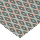 Red Dark Brown Aquamarin Blue Grau Tribal Art Must Tischdecke (Schrägansicht)