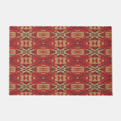 Red Dark Brown Tan Beige Rust Orange Tribal Art Fußmatte (Vorderseite)
