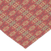 Red Dark Brown Tan Beige Rust Orange Tribal Art Kurzer Tischläufer (Ecke)