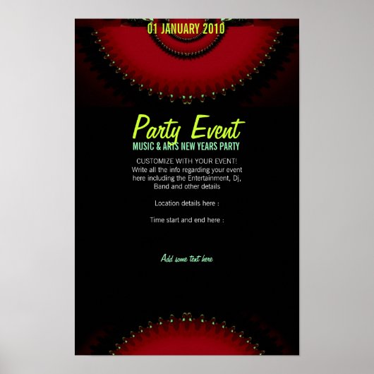 RED DARK FANTASY Party Poster (Vorne)