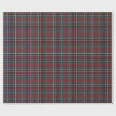 Red Dark Navy Blue Green Plaid Pattern Holiday Geschenkpapier (Flach)