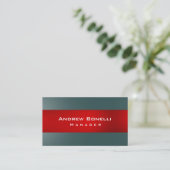 Red Dark Slate Gray Creative Manager Business Card Visitenkarte (Stehend Vorderseite)
