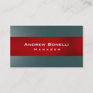 Red Dark Slate Gray Creative Manager Business Card Visitenkarte