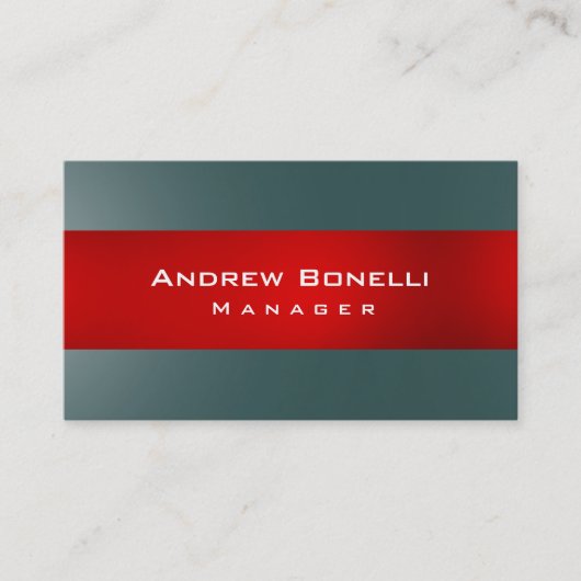 Red Dark Slate Gray Creative Manager Business Card Visitenkarte (Vorderseite)