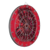 Red Dart Board Bull läuft in der Starry Night Dartscheibe (Vorderseite Links)