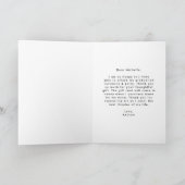 Red Dashed Modern Foto Abschluss Dankeskarte (Innenseite)