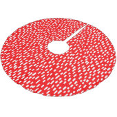 Red Dashely Bright Polyester Weihnachtsbaumdecke (Schrägansicht)