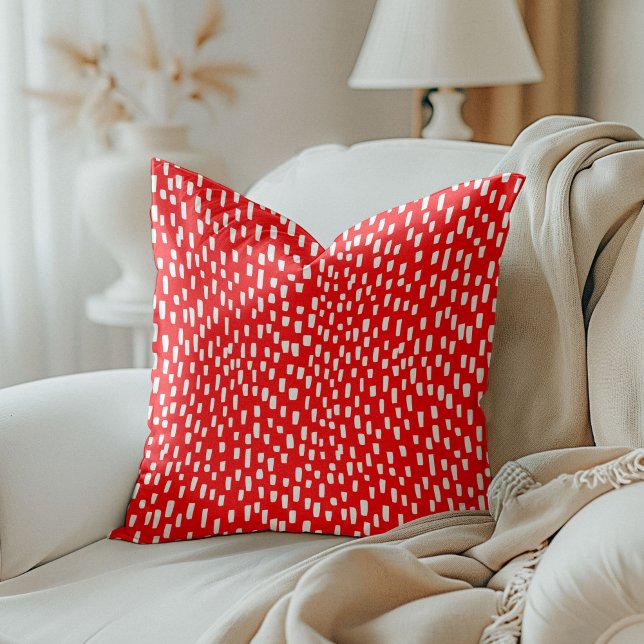 Red Dashingly Bright Kissen (Red Dashingly Bright Throw Pillow)