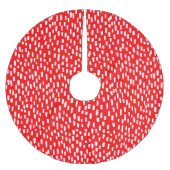Red Dashingly Bright Polyester Weihnachtsbaumdecke (Vorderseite)