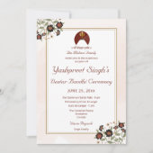 Red Dastar bandi Einladungskarte Einladung (Vorderseite)