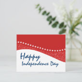 Red Dazzling Star Curves 4. Juli Postkarte (Stehend Vorderseite)