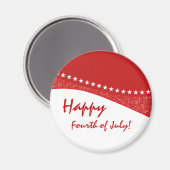 Red Dazzling Star Curves Magnet (Vorderseite/Rückseite)