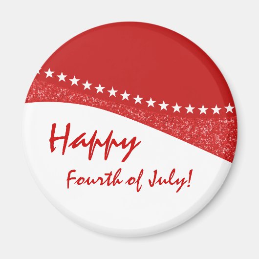 Red Dazzling Star Curves Magnet (Vorne)