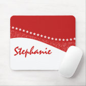 Red Dazzling Star Curves Mousepad (Mit Mouse)