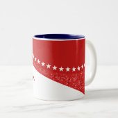 Red Dazzling Star Curves Tasse (VorderseiteRechts)