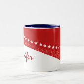 Red Dazzling Star Curves Tasse (Mittel)