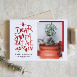 Red Dear Santa Lass Me Erklären Baby Foto Feiertagskarte<br><div class="desc">Verbringen Sie Ihren Urlaub mit unserer individuell gestaltbaren Urlaubsfotokarte mit dem spielerischen Satz "Lieber Weihnachten, Lass mir erklären"! Diese einzigartige Karte eignet sich hervorragend, um Ihren Festgeist zu teilen und kann personalisiert sein, Ihre Grußkarten noch mehr Besonderheit zu verleihen. Fügen Sie einfach Ihr Lieblings-Foto, einen herzlichen Urlaubsgruß und Namen hinzu,...</div>