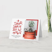 Red Dear Santa Lass Me Erklären Foto Weihnachten (Vorderseite)