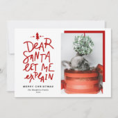 Red Dear Santa Lass Me Erklären Foto Weihnachten (Vorderseite)