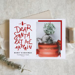 Red Dear Santa Lass Me Erklären Foto Weihnachten<br><div class="desc">Lieber Weihnachtsmann lass mir erklären! Schick Weihnachten Grüße mit dieser lustigen und festlichen Urlaubskarte. Es enthält ein handgeschriebenes Zitat und eine einfache Typografie. Personalisieren Sie diese, indem Sie einen Gruß, Namen, Foto und andere Details hinzufügen. Diese Weihnachtsfotokarte eignet sich perfekt für Urlaubs- und Hundeschlittkarten. Erhältlich als Flachkarte, gefaltete Karte und...</div>