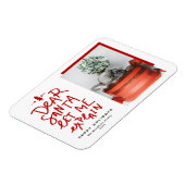 Red Dear Santa Lass Me Erklären Foto Weihnachten Magnet (Linke Seite)
