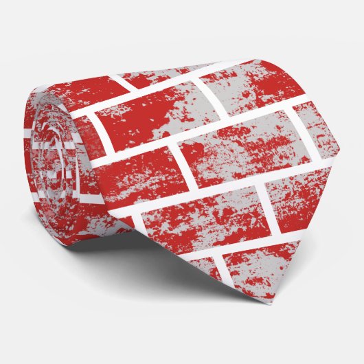 Red Decay Brick Wall Krawatte (Gerollt)