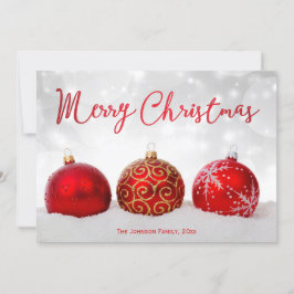 Red Decor Custom Merry Weihnachtskarten Feiertagskarte