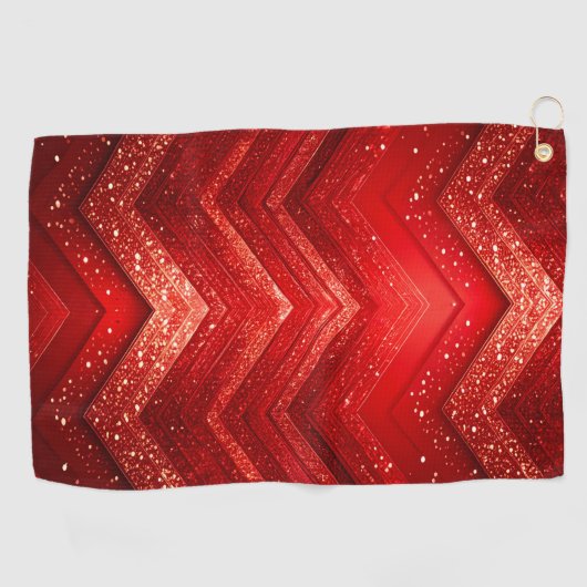 Red Decoration Glitzer Golf Handtuch (Horizontal)