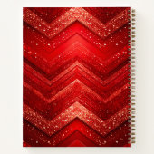 Red Decoration Glitzer Notebook Notizblock (Rückseite)