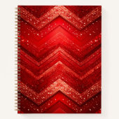 Red Decoration Glitzer Notebook Notizblock (Vorderseite)