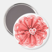 Red Decoration Magnet (Vorderseite/Rückseite)