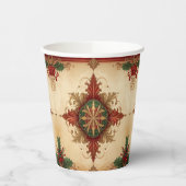 Red Decorative Christmas Holiday Paper Cups Pappbecher (Links)