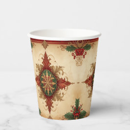 Red Decorative Christmas Holiday Paper Cups Pappbecher