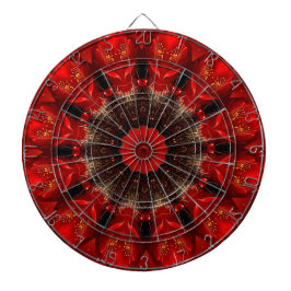 Red Decorative Floral Dartboard Dartscheibe
