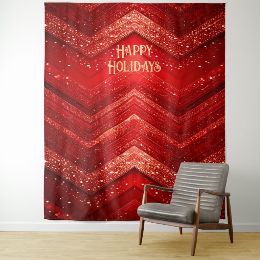 Red Decorative Holiday Backdrop Wandteppich (Beispiel)