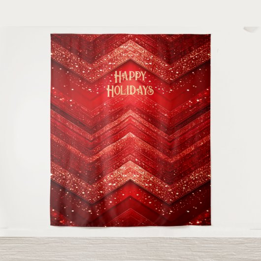 Red Decorative Holiday Backdrop Wandteppich (Vorderseite)