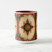 Red Decorative Holiday Mug Tasse (Zentrum)