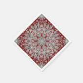 Red Decorative Holiday Napkin Serviette (Ecke)