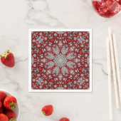 Red Decorative Holiday Napkin Serviette (Beispiel)